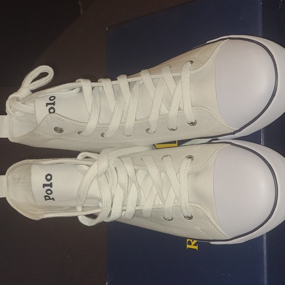 New Polo Bear by Ralph Lauren canvas high top size 6.5jr=8wn - Picture 3 of 7